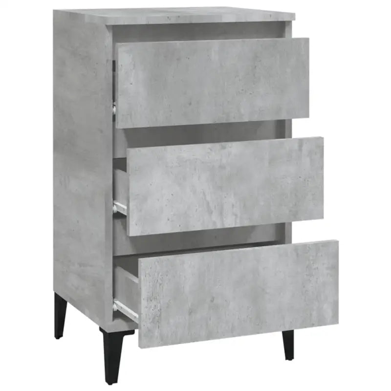 Industriële nachtkastjes met metalen poten en bewerkt hout - Nachtkastjes