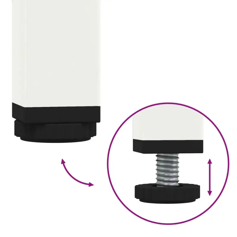 Industriële nachtkastjes van koudgewalst staal met verstelbare schroefpoten - Nachtkastjes