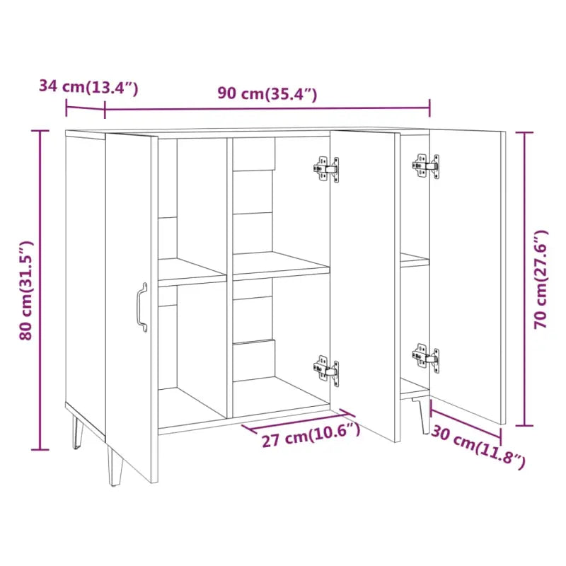 Industriële stijl dressoir van bewerkt hout met hoge kwaliteit - Dressoirs & buffetkasten