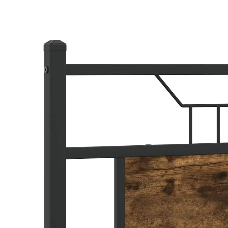 Industriële stijl hoofdbord van bewerkt hout met vierkante buizen - Hoofdborden en voetborden