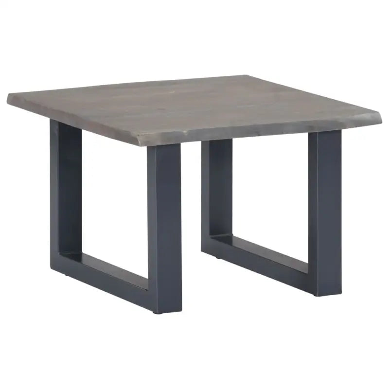 Industriële stijl salontafel van massief acaciahout met natuurlijke vorm - Grijs / 1 / 60 cm - Salontafels