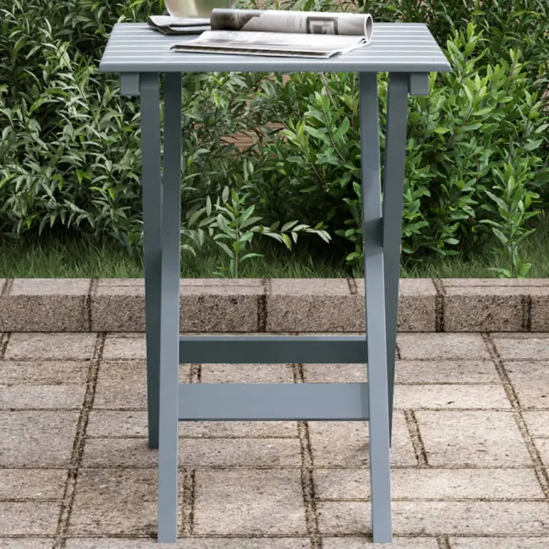 Inklapbare bijzettafel van massief populierenhout voor binnen en buiten - Grijs / 1 - Tuintafels
