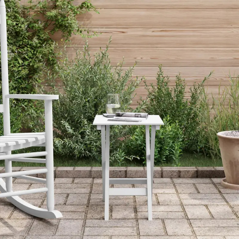 Inklapbare bijzettafel van massief populierenhout voor binnen en buiten - Tuintafels