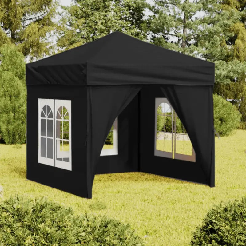 Inklapbare partytent met 210D Oxford stof voor buitenevenementen - Zwart / 2 x 2 m / 1 - Partytenten & prieëlen