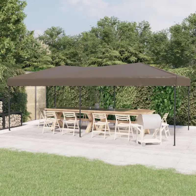 Inklapbare Partytent met 210d Oxford stof voor buitenevenementen - Taupe / 3 x 6 m / 1 - Partytenten & prieëlen