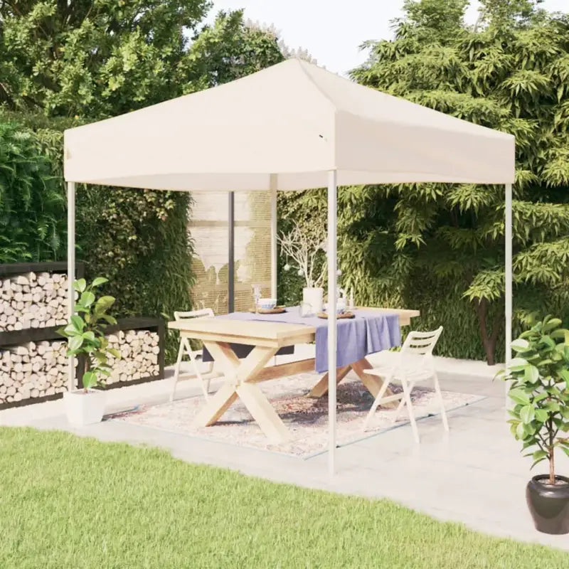 Inklapbare Partytent met 210d Oxford stof voor buitenevenementen - Crème / 3 x 3 m / 1 - Partytenten & prieëlen