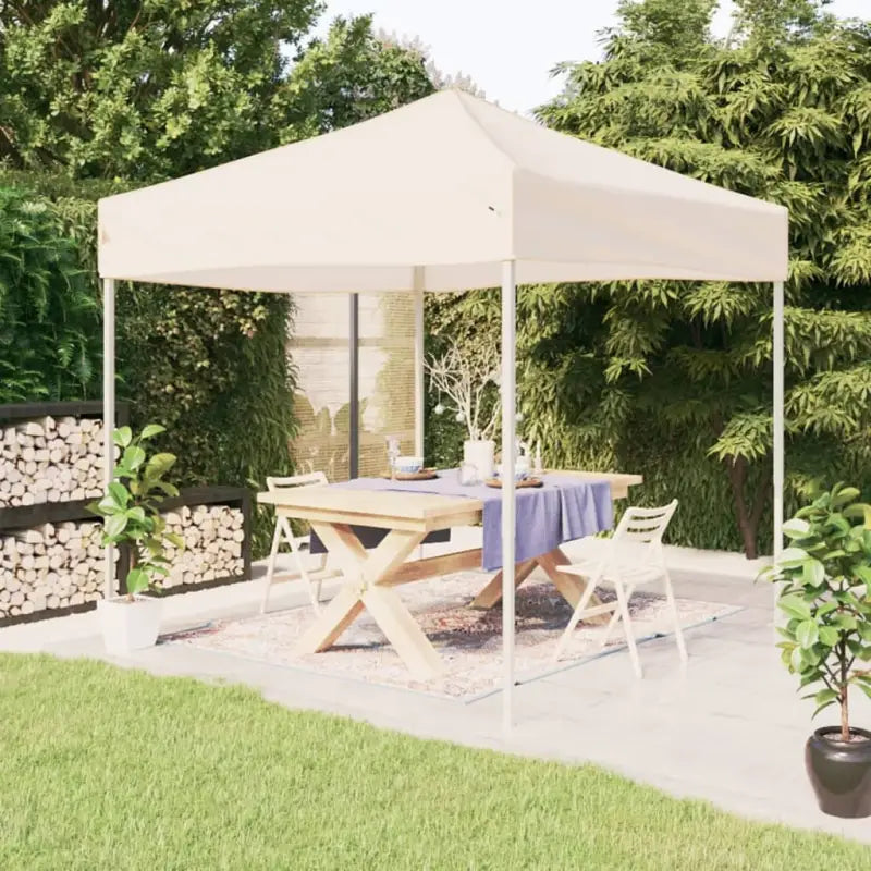 Inklapbare Partytent met 210d Oxford stof voor buitenevenementen - Crème / 2 x 2 m / 1 - Partytenten & prieëlen
