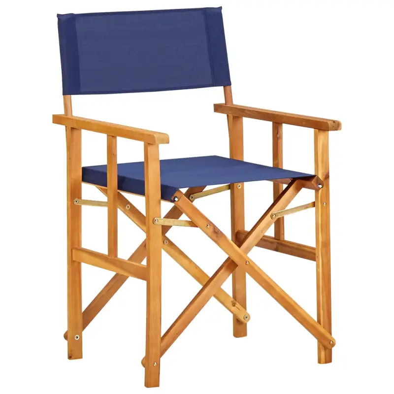 Inklapbare tuinstoel van massief acaciahout met eenvoudige opslag en levering bevat - Blauw / 1 - Tuinstoelen