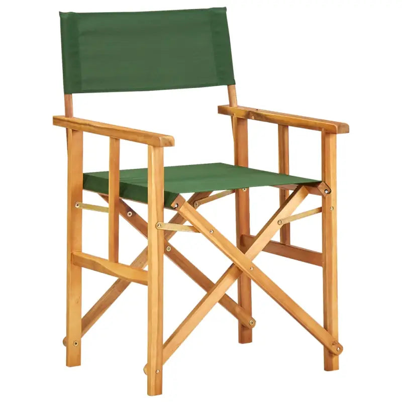 Inklapbare tuinstoel van massief acaciahout met eenvoudige opslag en levering bevat - Groen / 1 - Tuinstoelen