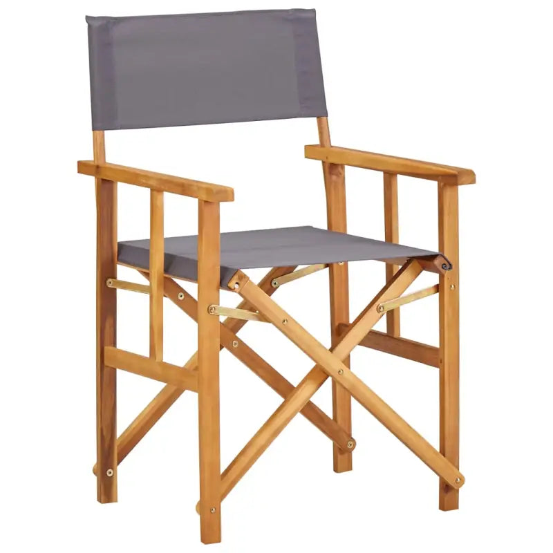 Inklapbare tuinstoel van massief acaciahout met eenvoudige opslag en levering bevat - Donkergrijs / 1 - Tuinstoelen
