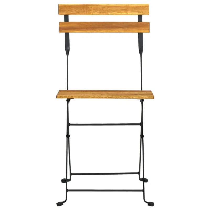Inklapbare tuinstoelen van massief acaciahout met stalen frame - Tuinstoelen