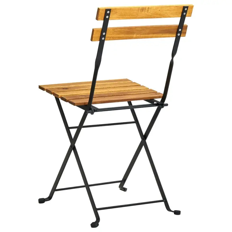 Inklapbare tuinstoelen van massief acaciahout met stalen frame - Tuinstoelen