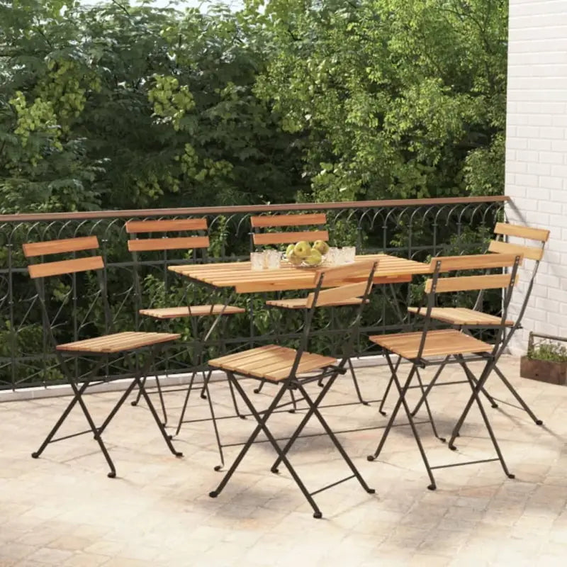 Inklapbare tuinstoelen van massief teakhout voor tuin en terras - 6 - Tuinstoelen