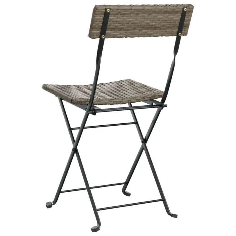 Inklapbare tuinstoelen van poly rattan voor tuin en terras - Tuinstoelen
