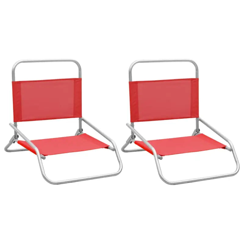 Inklapbare Tuinstoelen voor Strand Camping en Park - Rood / 2 - Tuinstoelen