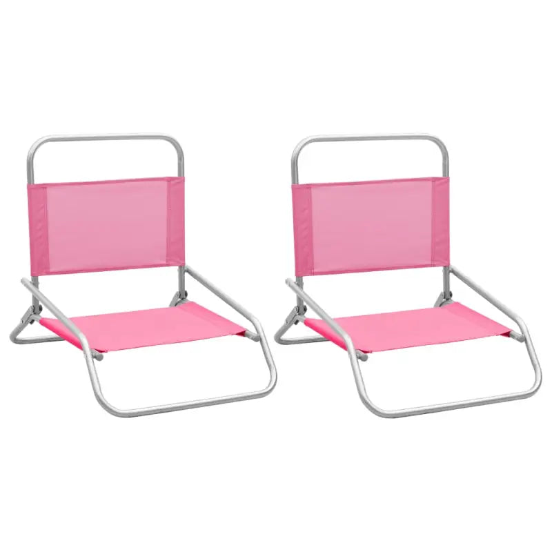 Inklapbare Tuinstoelen voor Strand Camping en Park - Roze / 2 - Tuinstoelen