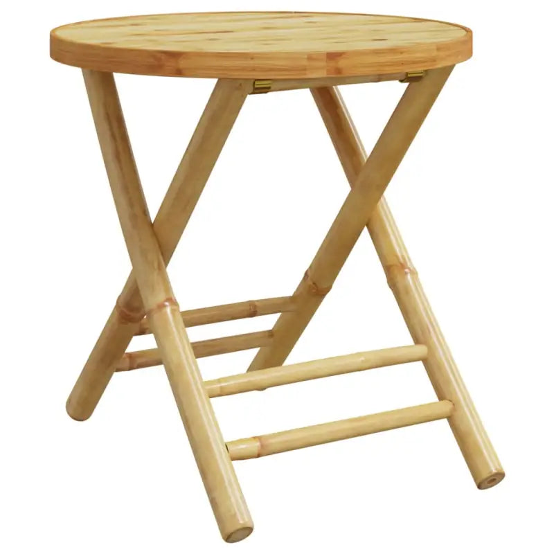 Inklapbare tuintafel en tuinstoel bamboe tuinset voor buiten gebruik - Tuinsets