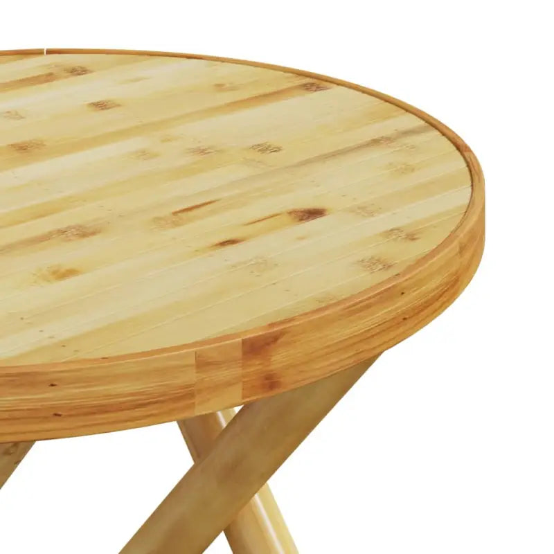 Inklapbare tuintafel en tuinstoel bamboe tuinset voor buiten gebruik - Tuinsets