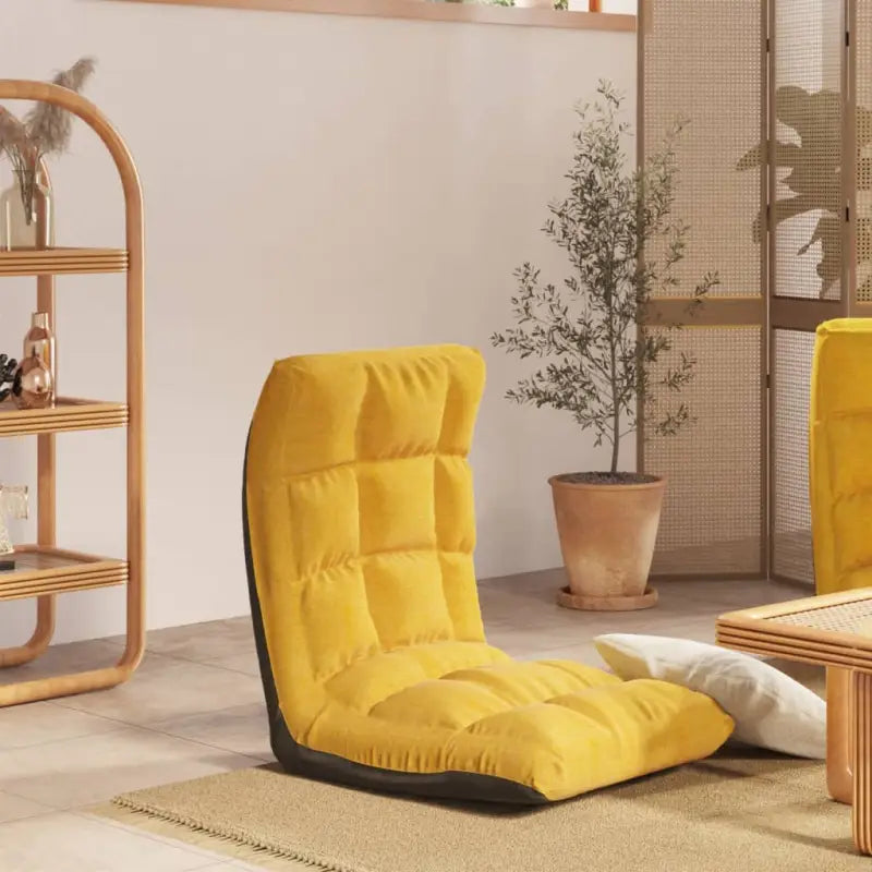 Inklapbare vloerstoel voor comfortabel ontspannen en spelen - Mosterdgeel / 1 - Vloerstoelen