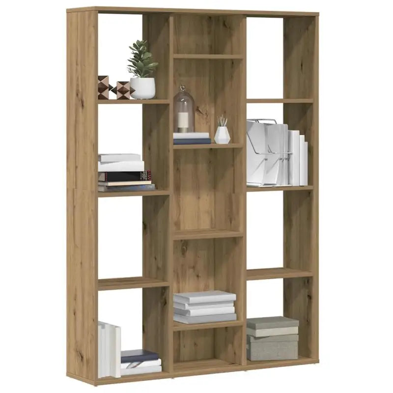 Kamerscherm met strak ontwerp van bewerkt hout voor in huis - artisanaal eikenkleurig - Kamerschermen