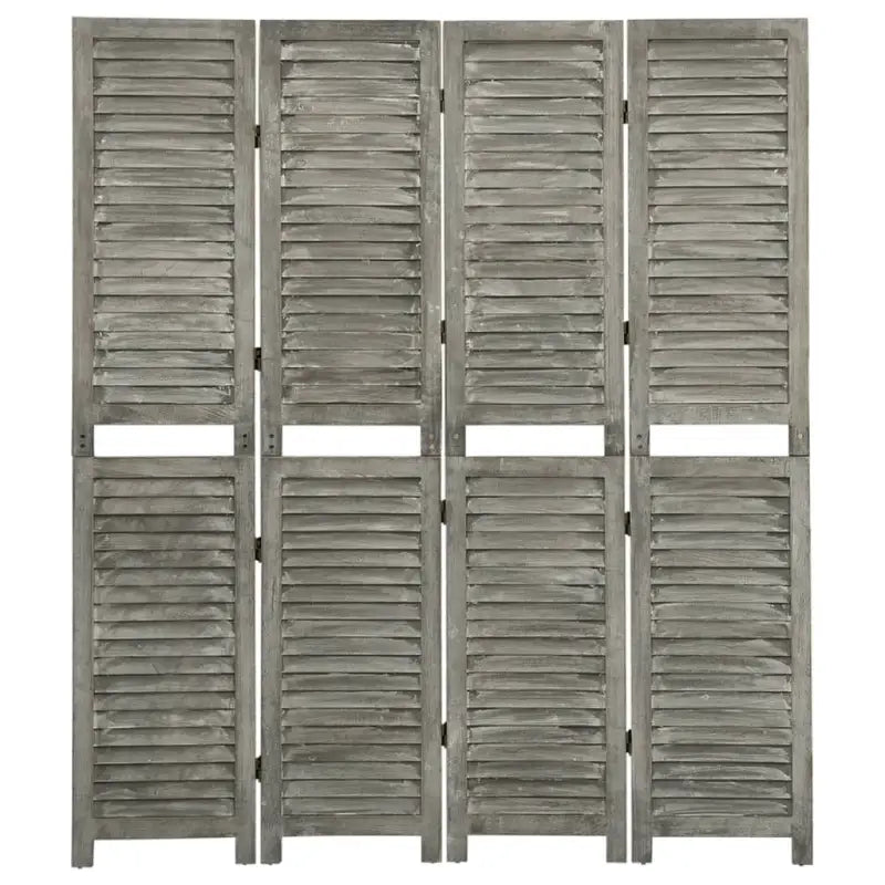 Kamerscherm van massief paulowniahout voor een stijlvolle indeling - 143 x 166 cm / 4 - Kamerschermen