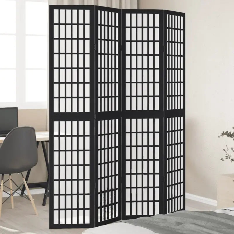 Kamerscherm van massief paulowniahout voor eenvoudig inwendig gebruik - 40 x 200 cm / 4 - Kamerschermen