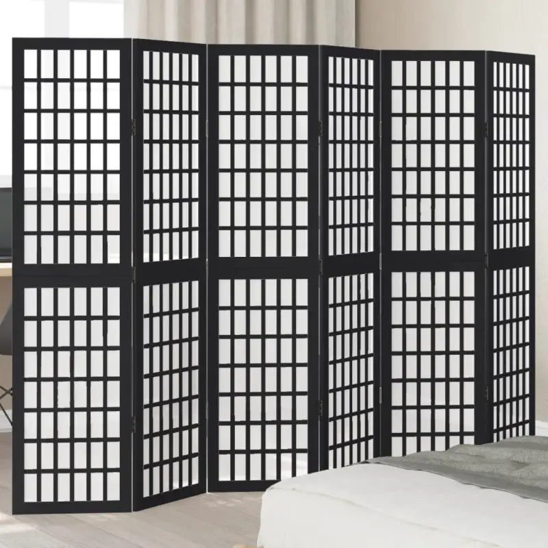 Kamerscherm van massief paulowniahout voor eenvoudig inwendig gebruik - 40 x 160 cm / 6 - Kamerschermen