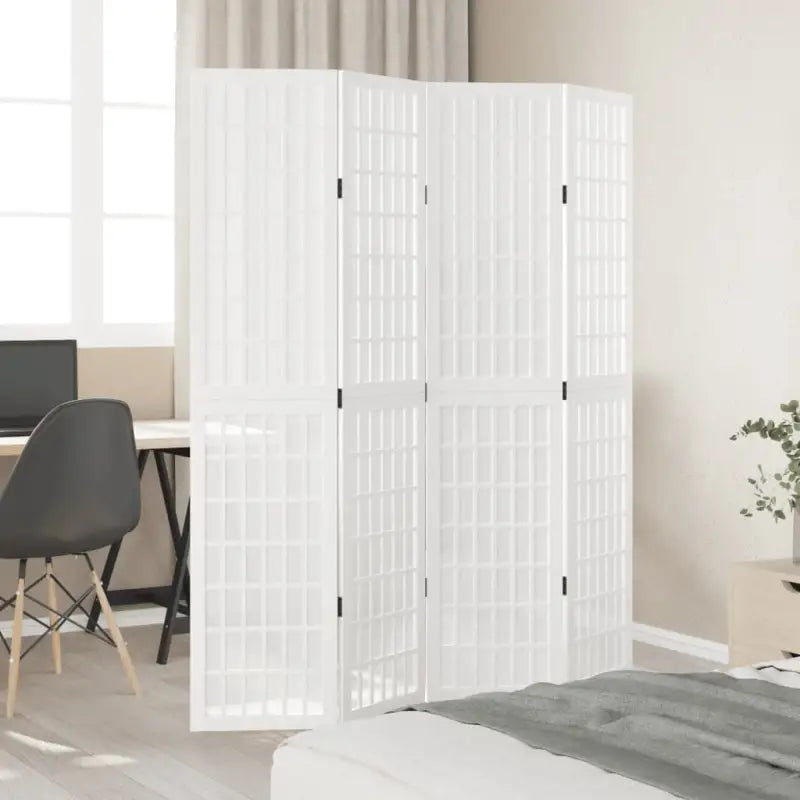 Kamerscherm van massief paulowniahout voor eenvoudig schoon en duurzaam gebruik - 40 x 180 cm / 4 - Kamerschermen