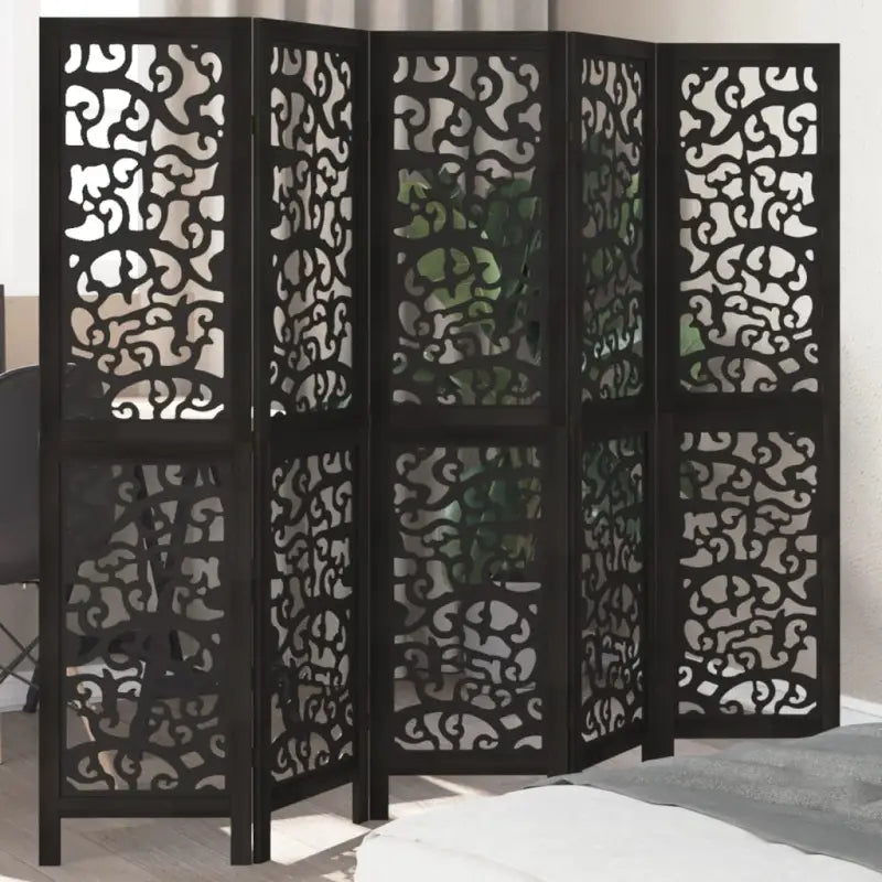 Kamerscherm van massief paulowniahout voor eenvoudig schoon gebruik binnenshuis - 40 x 160 cm / 5 - Kamerschermen