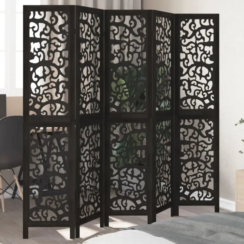Kamerscherm van massief paulowniahout voor eenvoudig schoon gebruik binnenshuis - 40 x 180 cm / 5 - Kamerschermen