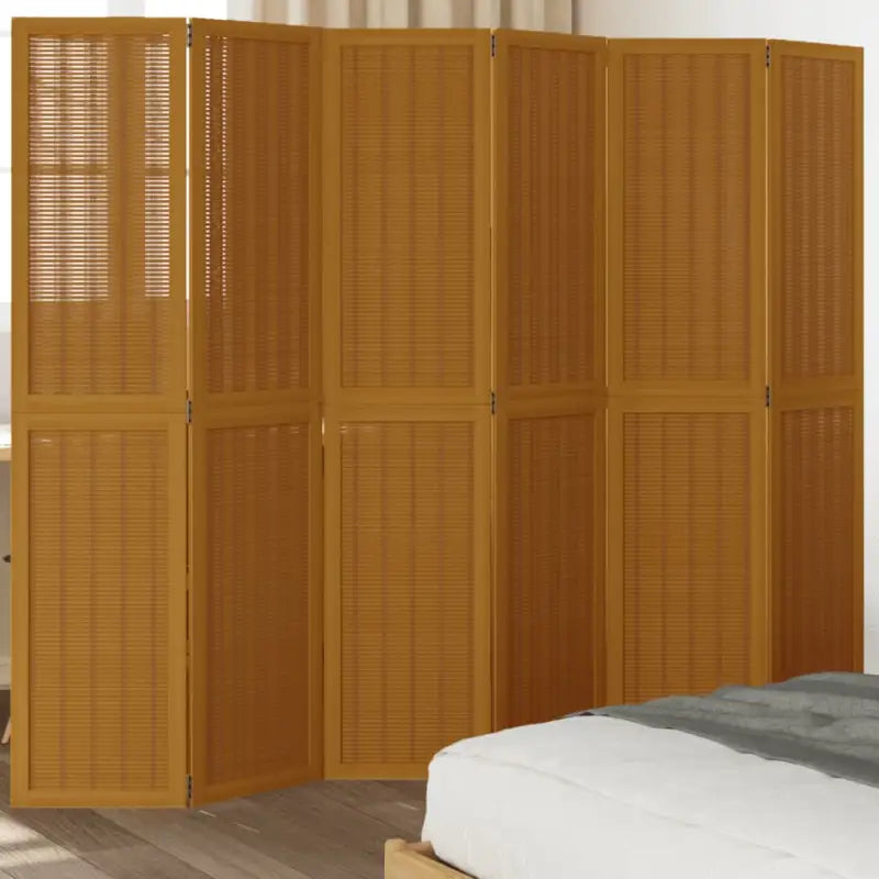 Kamerscherm van massief paulowniahout voor gebruik binnenshuis eenvoudig schoon - 40 x 180 cm / 6 - Kamerschermen