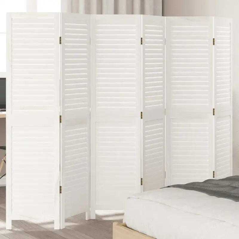 Kamerscherm van massief paulowniahout voor gebruik binnenshuis - 40 x 160 cm / 6 - Kamerschermen