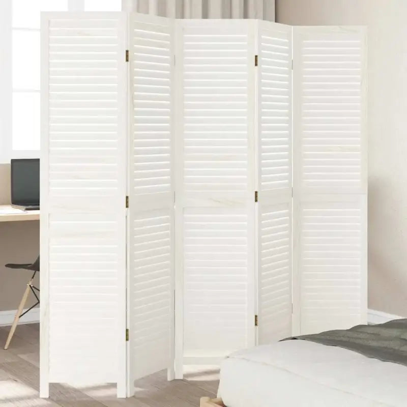 Kamerscherm van massief paulowniahout voor gebruik binnenshuis - 40 x 180 cm / 5 - Kamerschermen