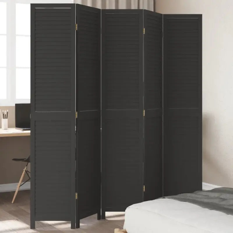 Kamerscherm van massief Paulowniahout voor gebruik binnenshuis - 40 x 200 cm / 5 - Kamerschermen
