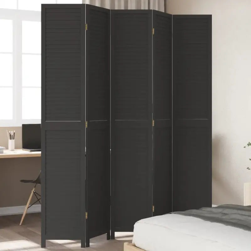 Kamerscherm van massief Paulowniahout voor gebruik binnenshuis - 40 x 220 cm / 5 - Kamerschermen