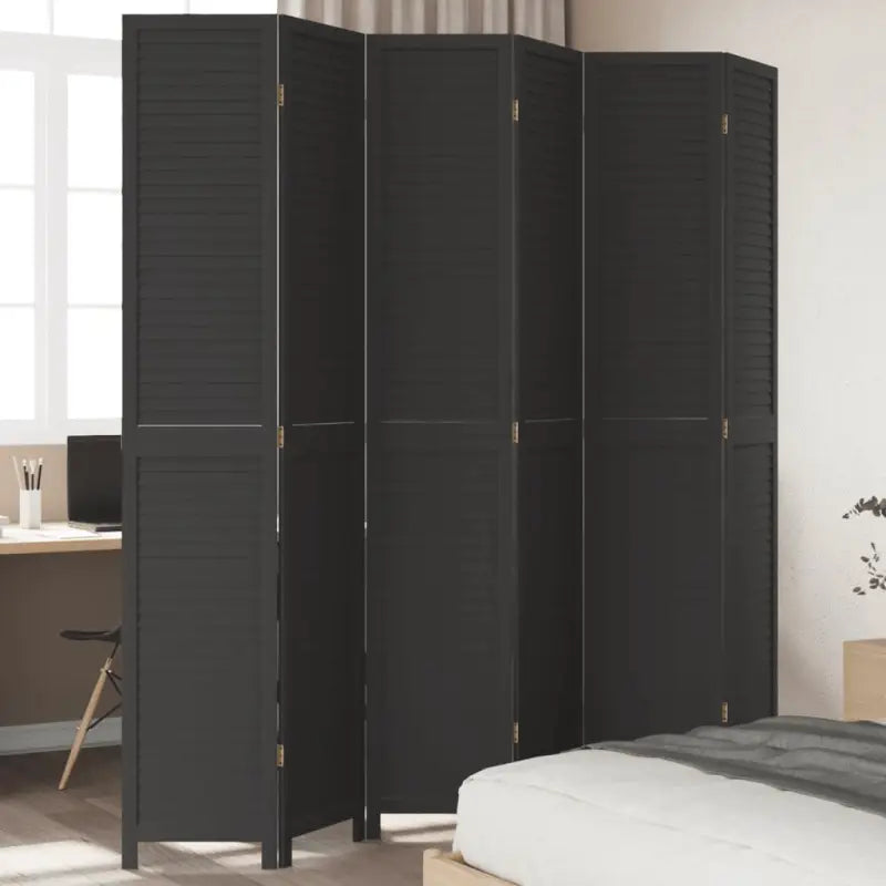 Kamerscherm van massief Paulowniahout voor gebruik binnenshuis - 40 x 220 cm / 6 - Kamerschermen