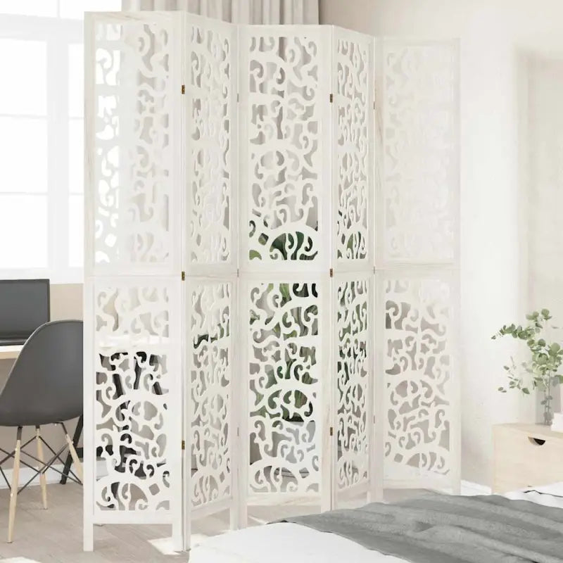 Kamerscherm van massief Paulowniahout voor gebruik binnenshuis eenvoudig schoon - 40 x 220 cm / 5 - Kamerschermen