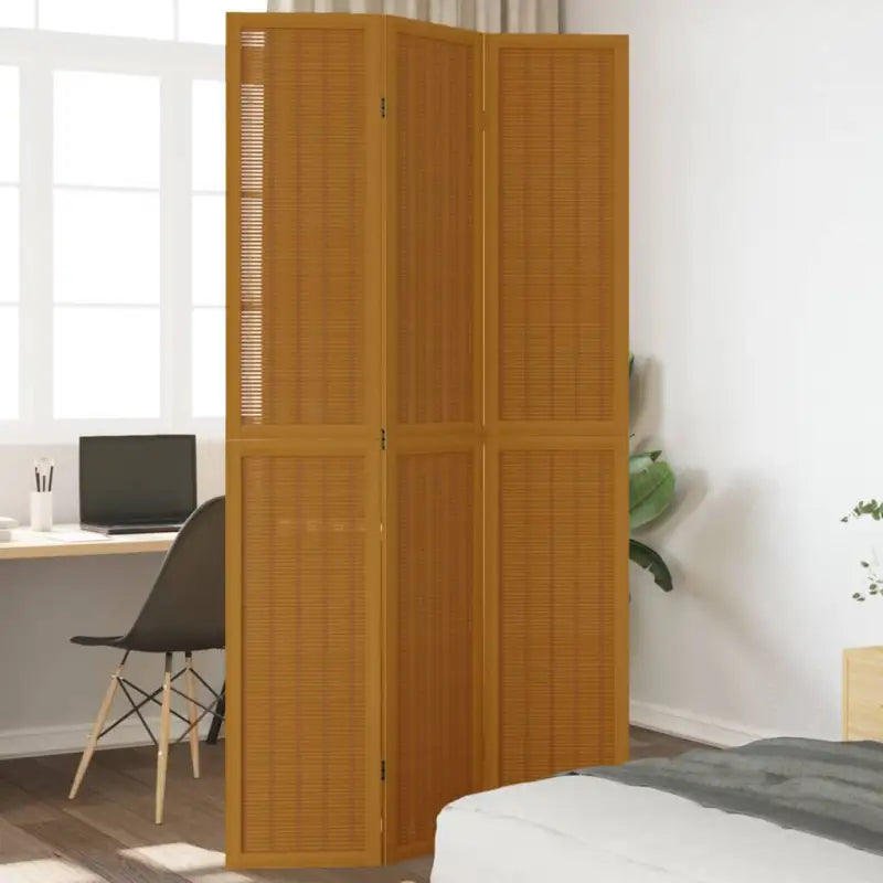 Kamerscherm van massief paulowniahout voor gebruik binnenshuis eenvoudig schoon - 40 x 220 cm / 3 - Kamerschermen