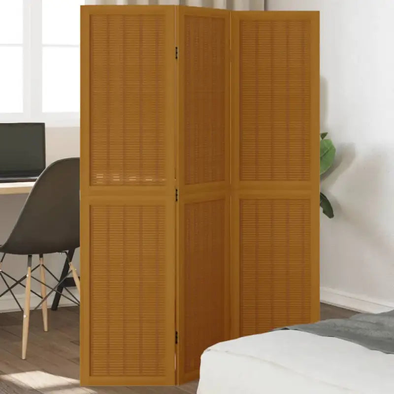 Kamerscherm van massief paulowniahout voor gebruik binnenshuis eenvoudig schoon - 40 x 160 cm / 3 - Kamerschermen