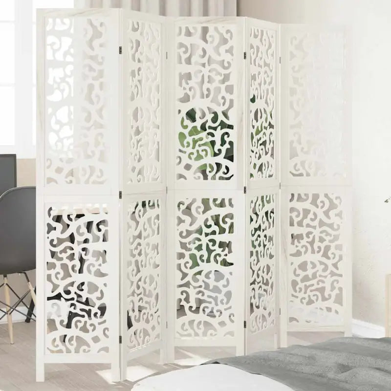 Kamerscherm van massief Paulowniahout voor gebruik binnenshuis eenvoudig schoon - 40 x 180 cm / 5 - Kamerschermen