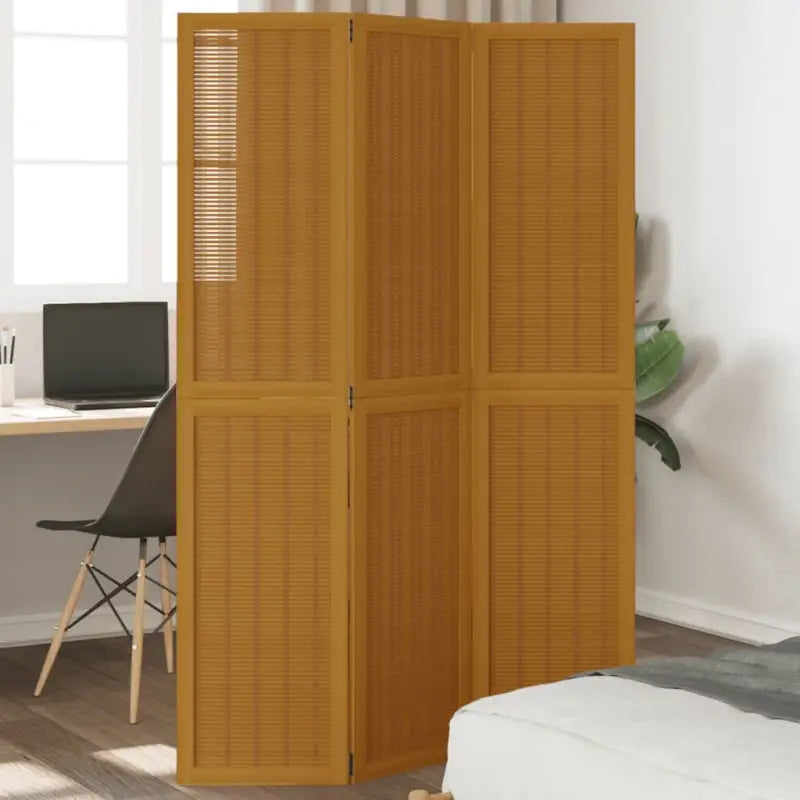 Kamerscherm van massief paulowniahout voor gebruik binnenshuis eenvoudig schoon - 40 x 180 cm / 3 - Kamerschermen