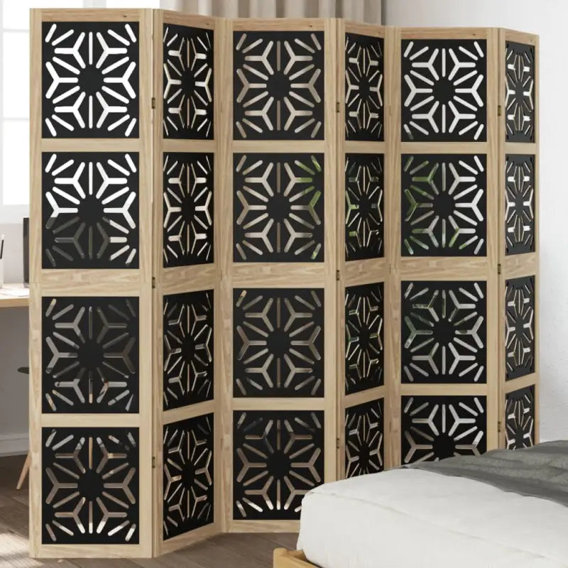 Kamerscherm van massief paulowniahout voor gebruik binnenshuis en eenvoudig schoon - 40 x 180 cm / 6 - Kamerschermen