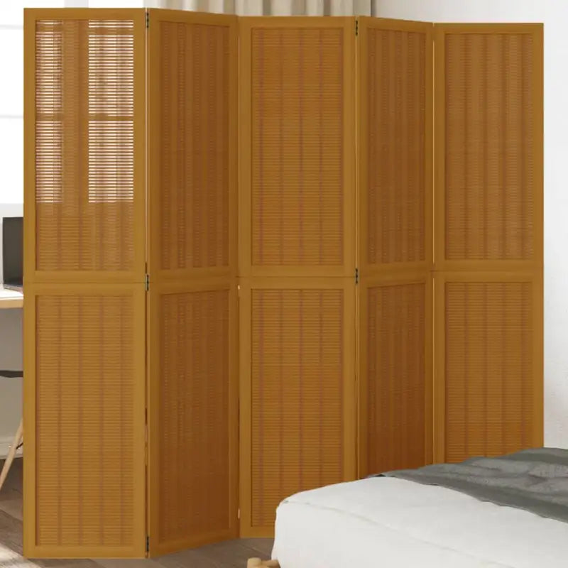 Kamerscherm van massief paulowniahout voor gebruik binnenshuis eenvoudig schoon - 40 x 180 cm / 5 - Kamerschermen