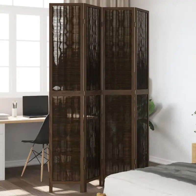 Kamerscherm van wilgentakken voor gebruik binnenshuis met eenvoudig schoon onderhoud - 40 x 220 cm / 4 - Kamerschermen