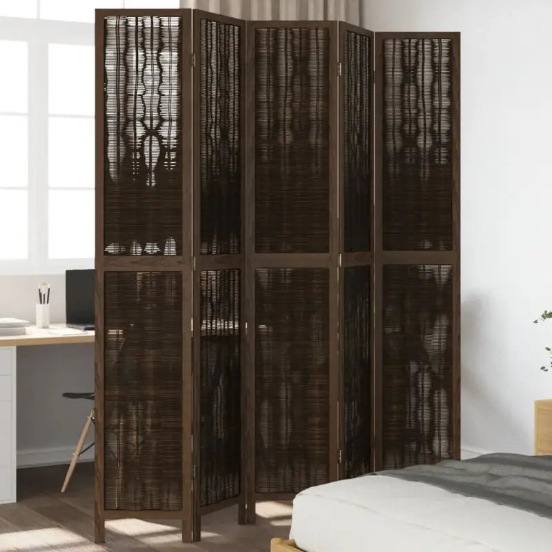 Kamerscherm van wilgentakken voor gebruik binnenshuis met eenvoudig schoon onderhoud - 40 x 220 cm / 5 - Kamerschermen