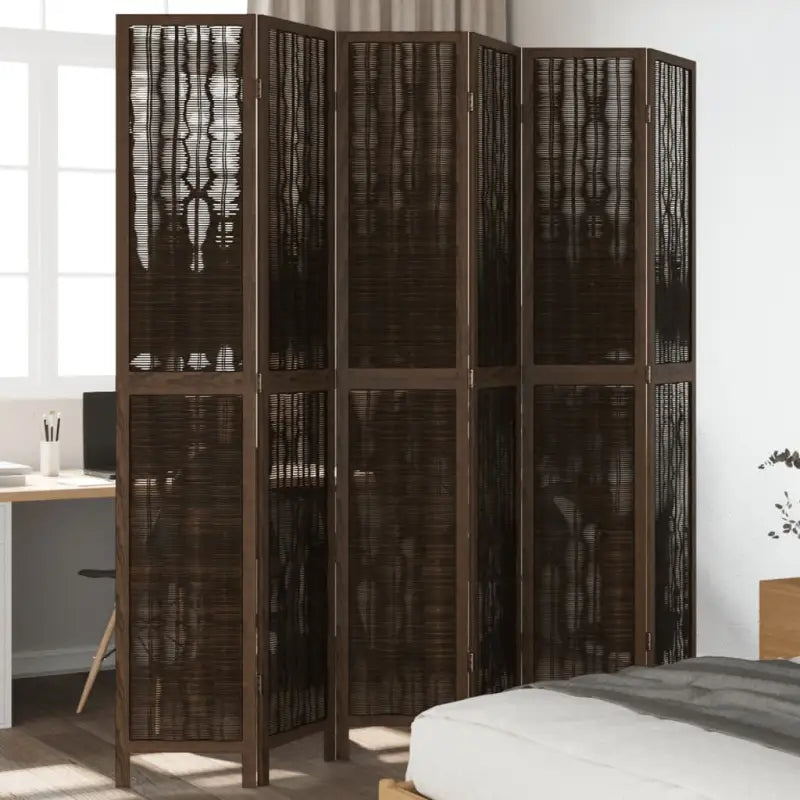 Kamerscherm van wilgentakken voor gebruik binnenshuis met eenvoudig schoon onderhoud - 40 x 220 cm / 6 - Kamerschermen
