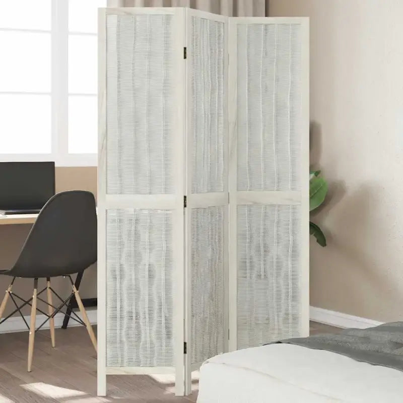 Kamerscherm van wilgentakken voor gebruik binnenshuis met massief paulowniahout - 40 x 180 cm / 3 - Kamerschermen