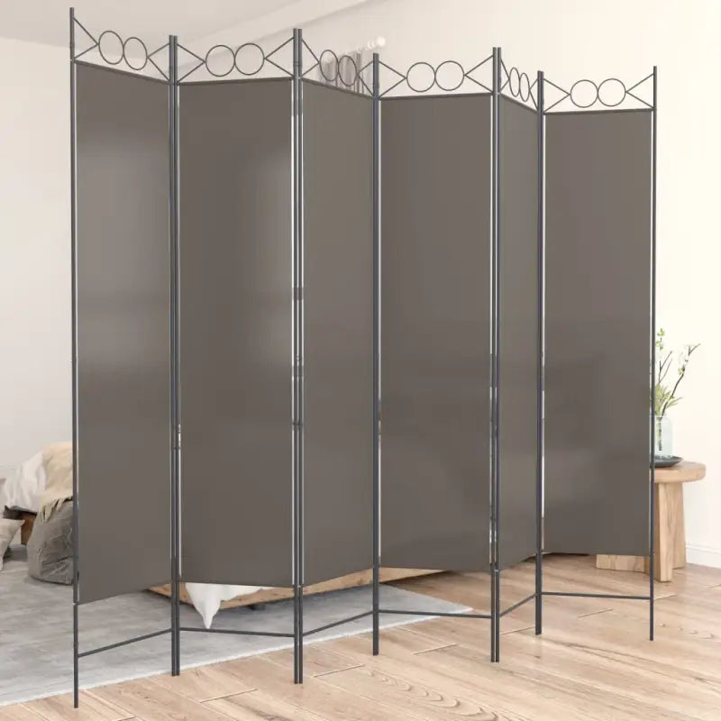 Kamerscherm voor het creëren van privéruimtes in huis - Antraciet / 240 x 200 cm / 6 - Kamerschermen