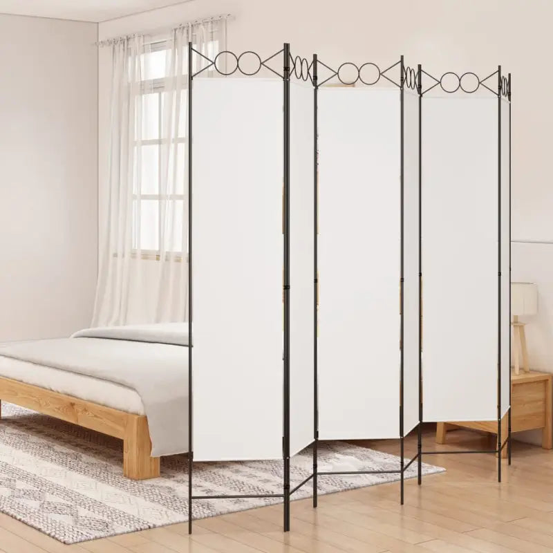 Kamerscherm voor het creëren van privéruimtes in huis - Wit / 240 x 200 cm / 6 - Kamerschermen