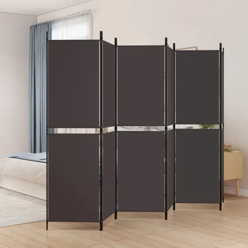 Kamerscherm voor het verdelen en privacy in ruimtes - Bruin / 300 x 180 cm / 6 - Kamerschermen